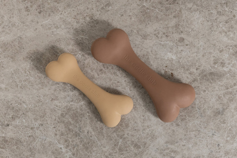 An Oodle playing with the Everyday Small Chew Bone from The Oodle Club