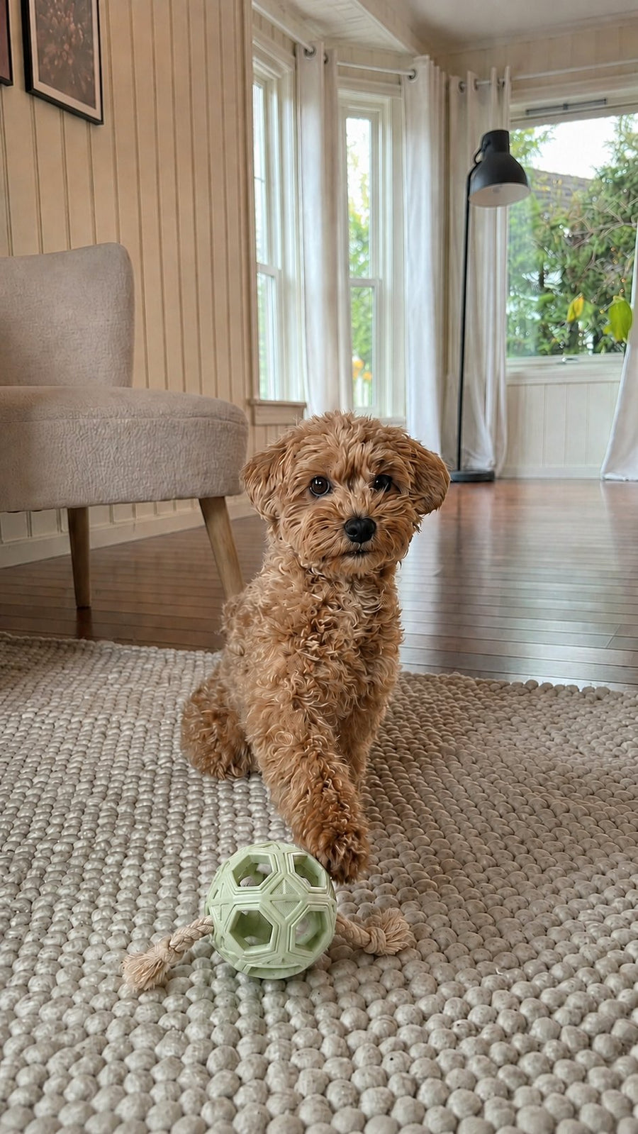 An Oodle playing with the Tug and Tumble from The Oodle Club