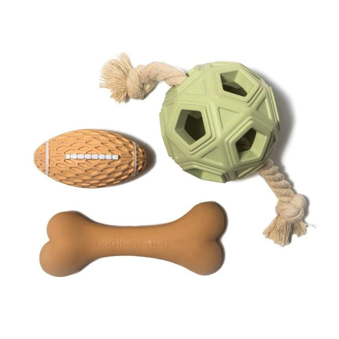 Little Oodle Play Pack – natural rubber dog toy for Oodles by The Oodle Club