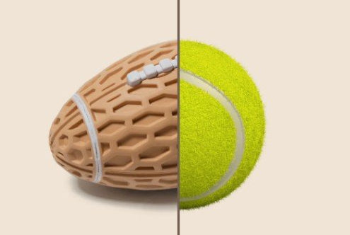 The Big Squeaky Footy vs Tennis Balls